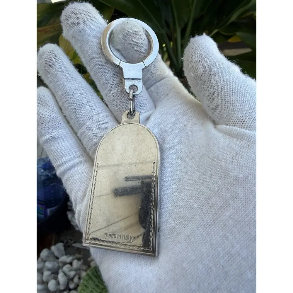 Louis Vuitton Porte-Clés Porte-Adresse Metal Luggage Tag Bag Charm Key Holder